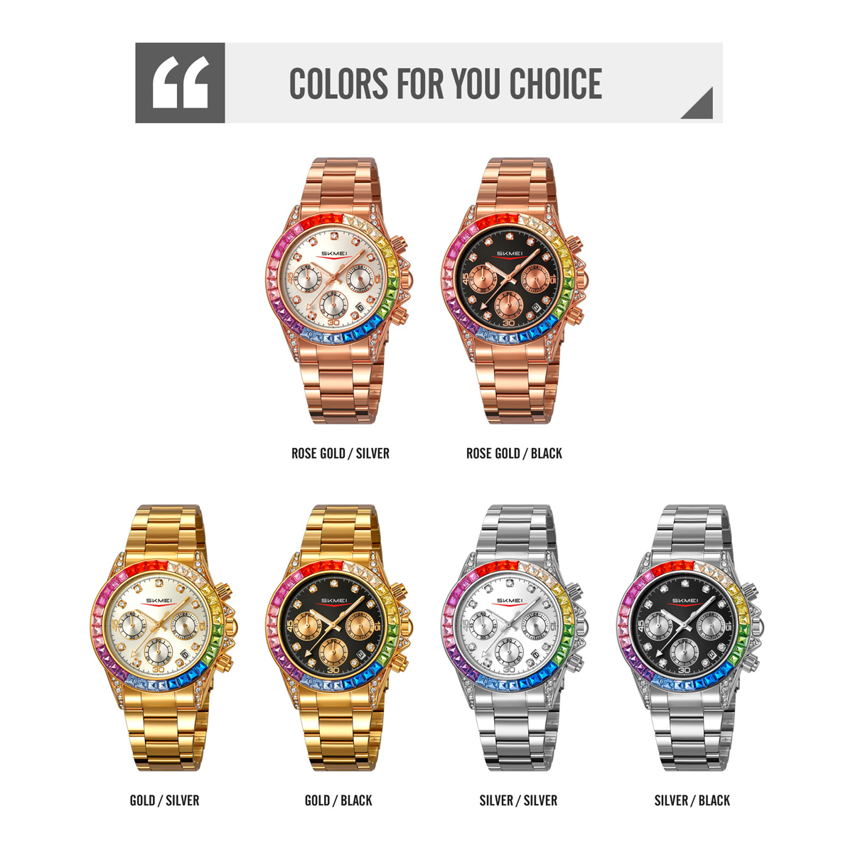 SKMEI 2352 Luxury Gold Custom Logo Mens Watch Wholesale