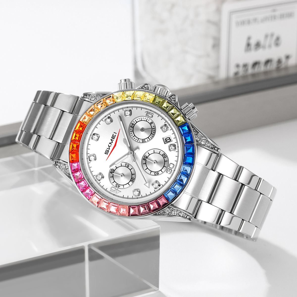 SKMEI 2352 Luxury Gold Custom Logo Mens Watch Wholesale