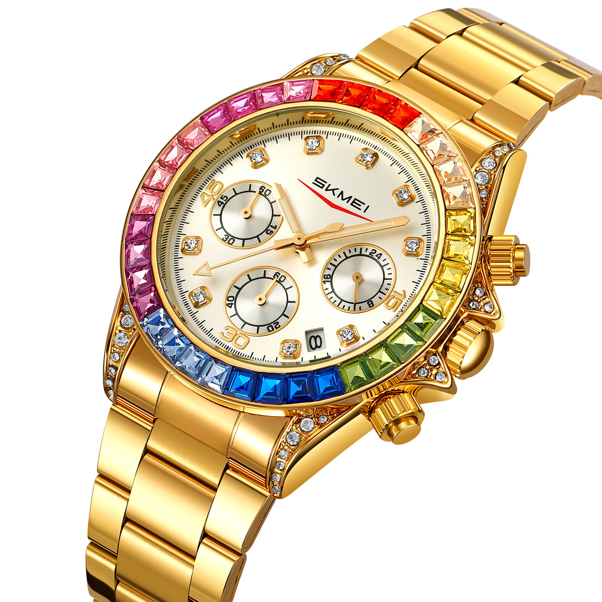 SKMEI 2352 Luxury Gold Custom Logo Mens Watch Wholesale