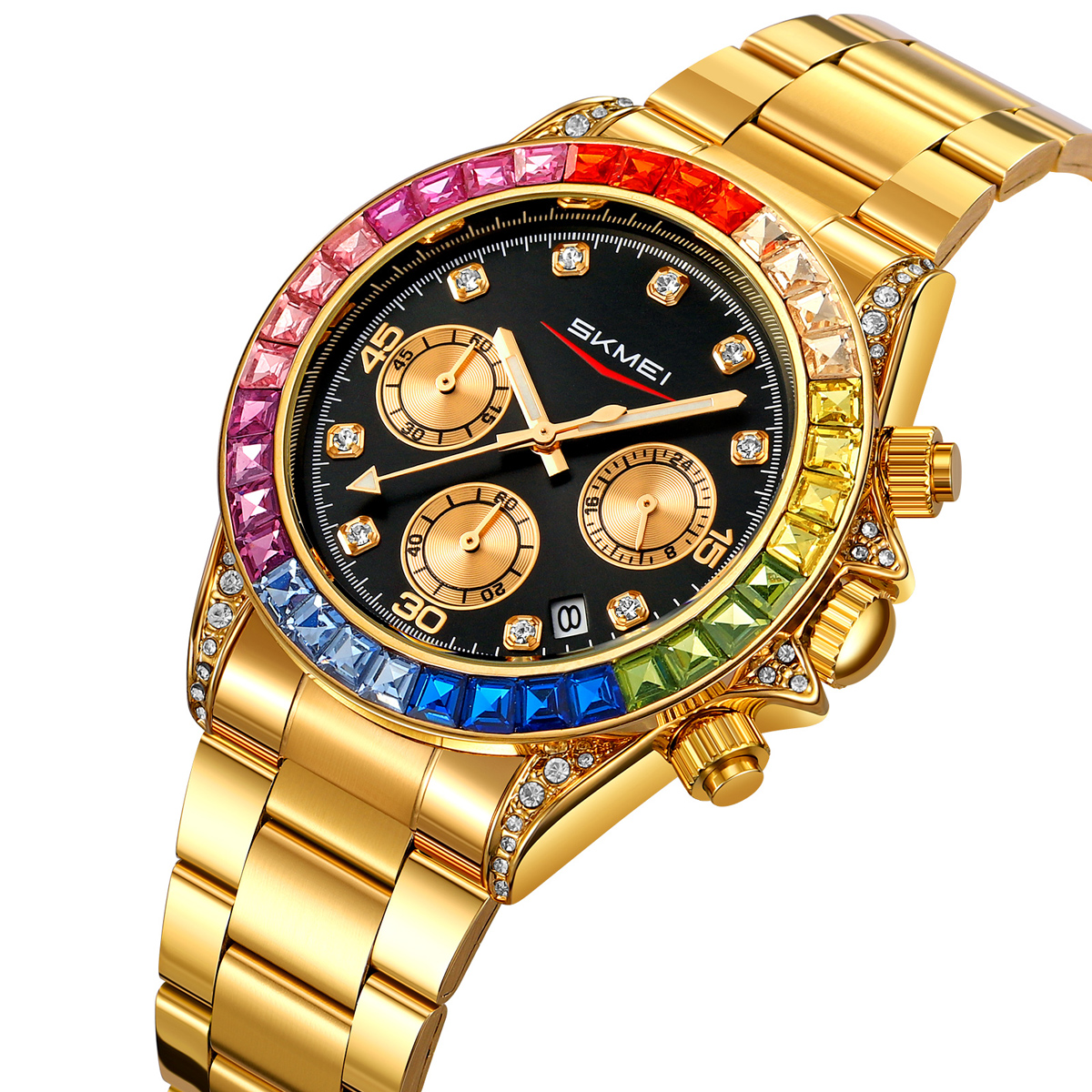 SKMEI 2352 Luxury Gold Custom Logo Mens Watch Wholesale