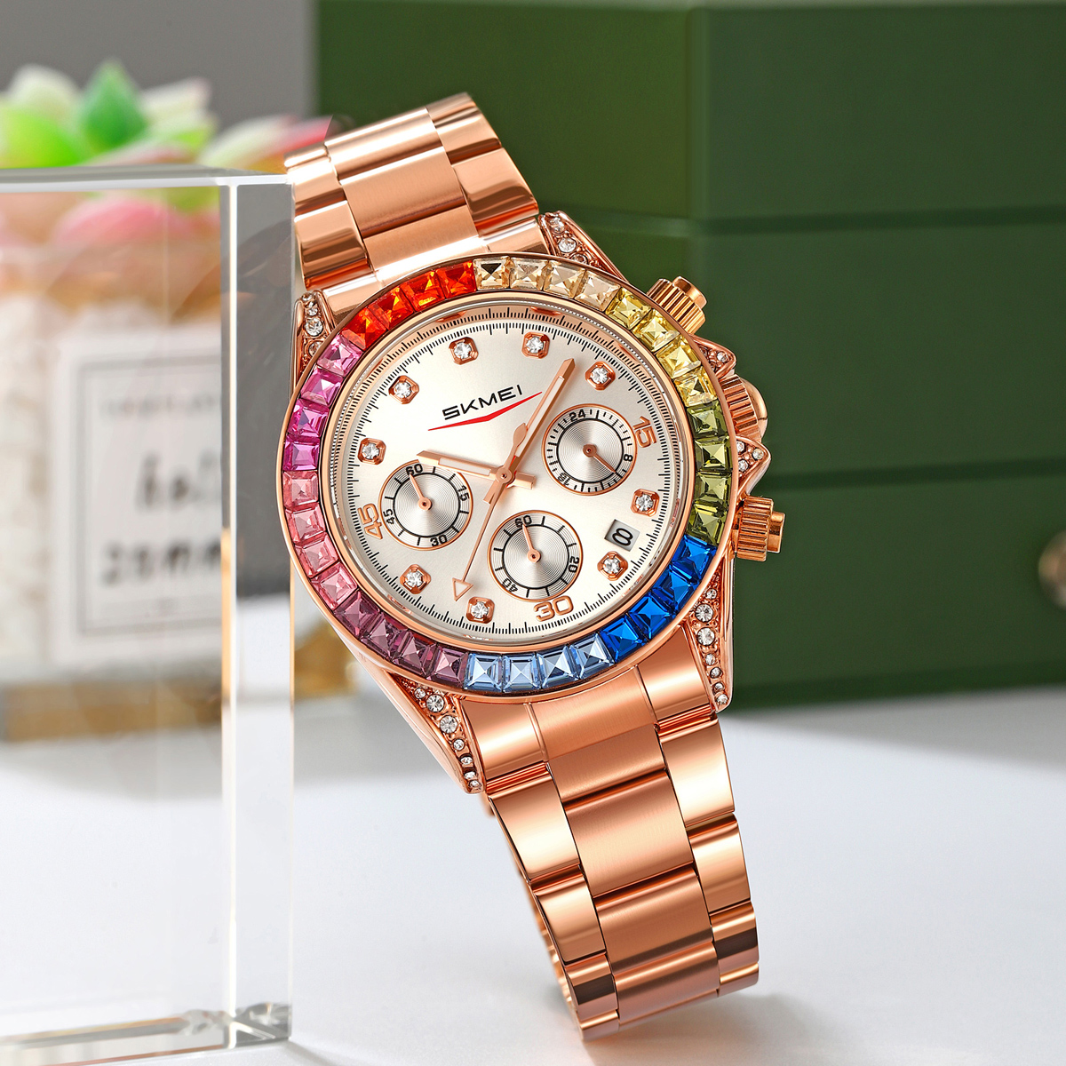 SKMEI 2352 Luxury Gold Custom Logo Mens Watch Wholesale