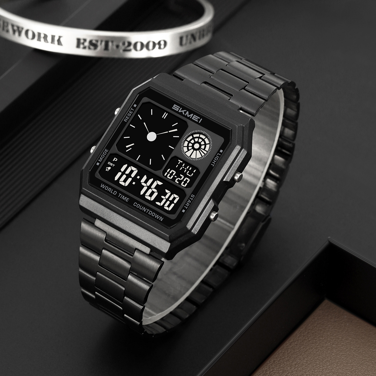 Skmei 2353 DIGITAL WATCH STAINLESS STEEL STRAP