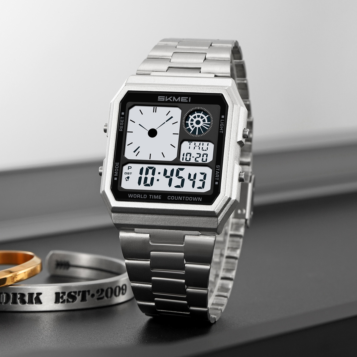 Skmei 2353 DIGITAL WATCH STAINLESS STEEL STRAP