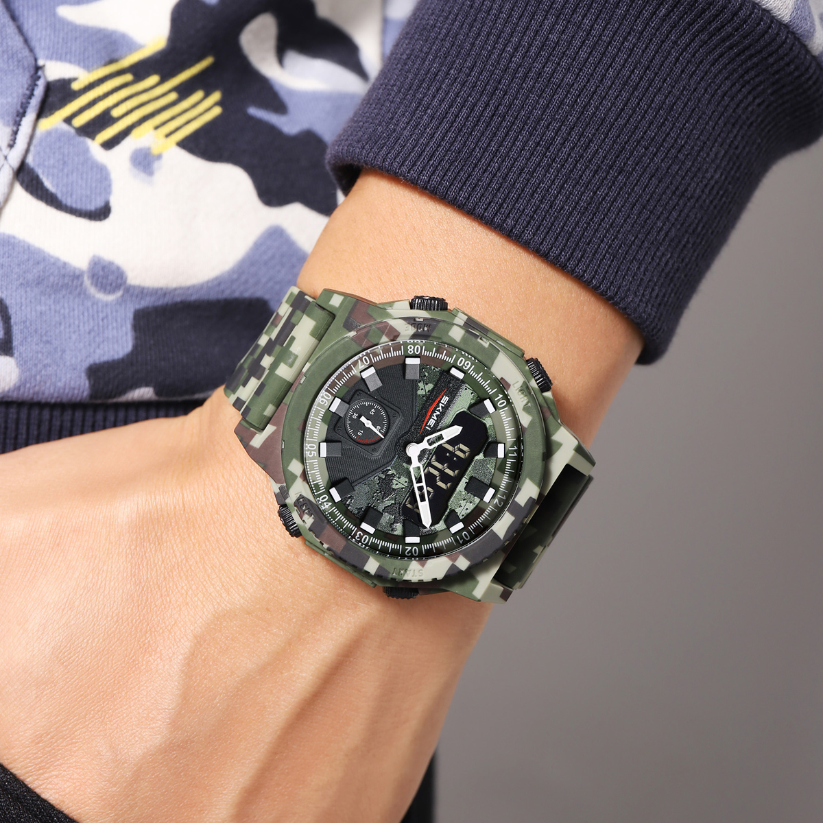 Official SKMEI 2355 5atm Analogue Digital watch 