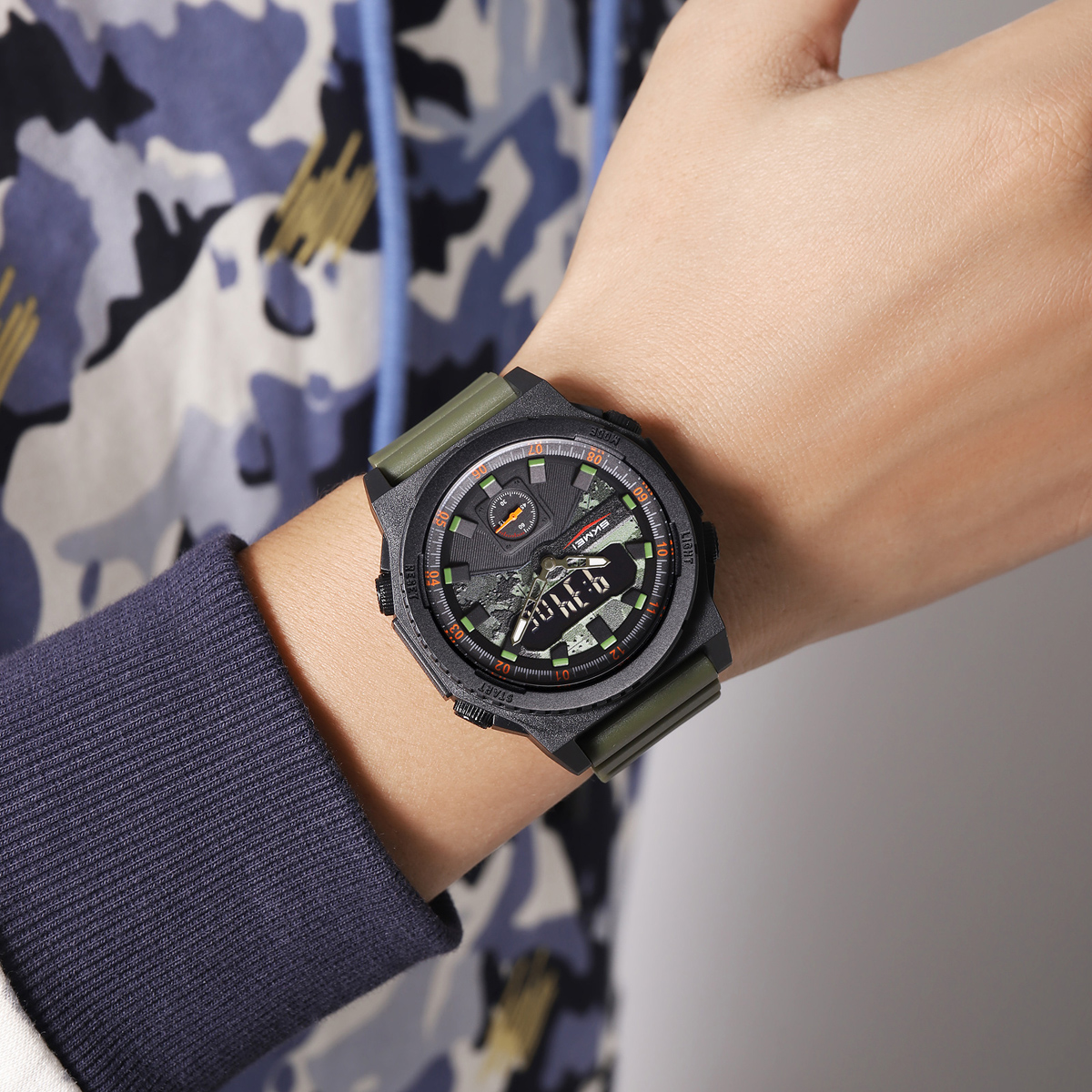 Official SKMEI 2355 5atm Analogue Digital watch 