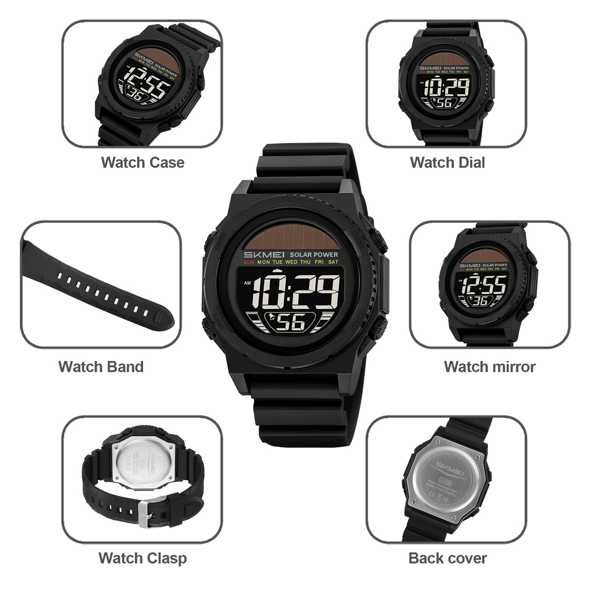 Jam Tangan Original Solar Energy Powered Watch SKMEI 2358 