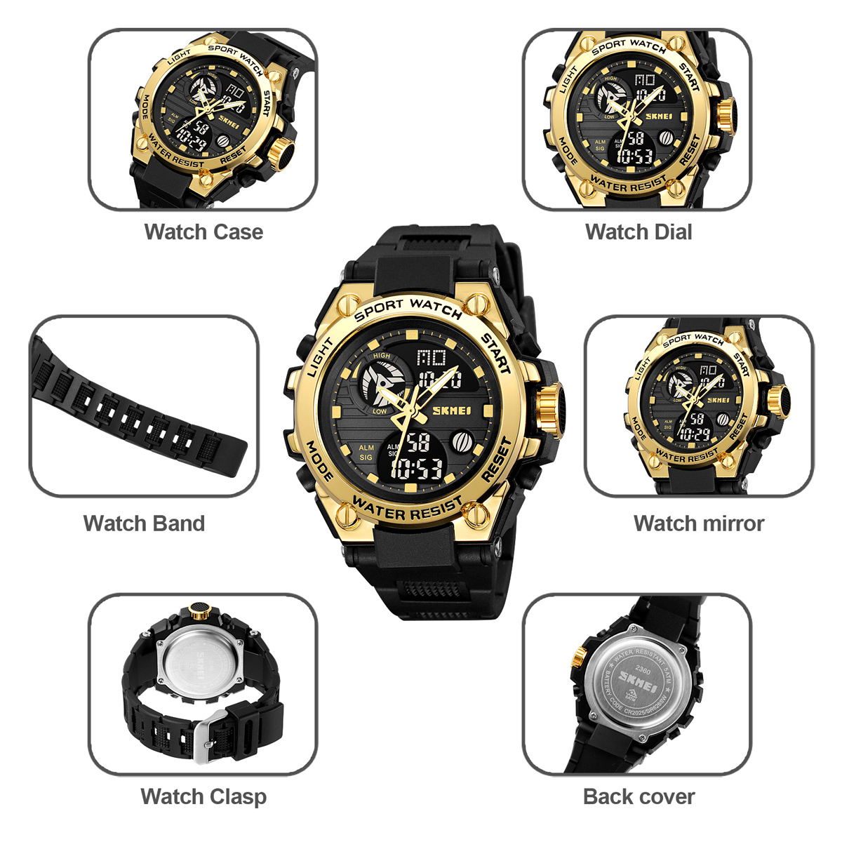 SKMEI 2360 Wholesale Digital Display Large Dial Outdoor Sports Watches