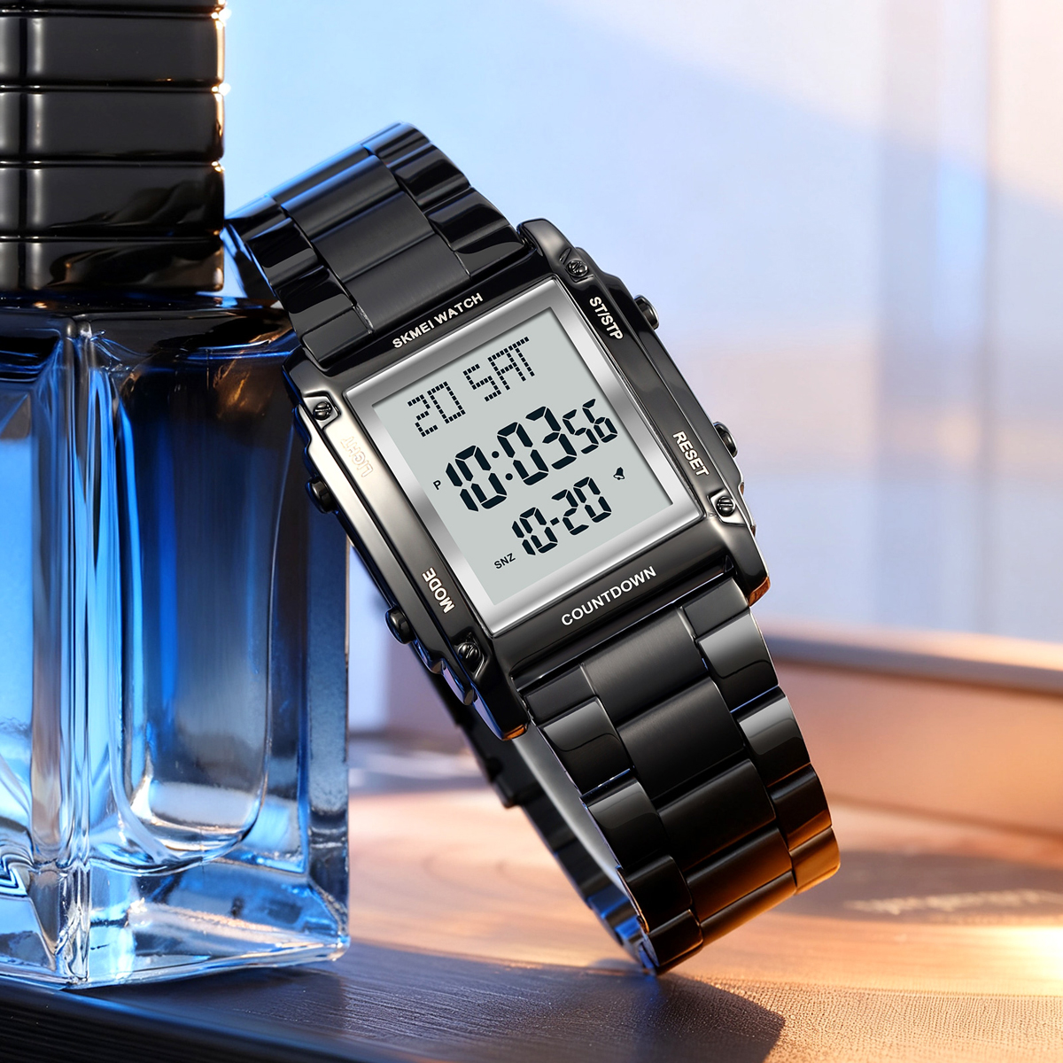 SKMEI 2366 DIGITAL WATCH STEEL STRAP