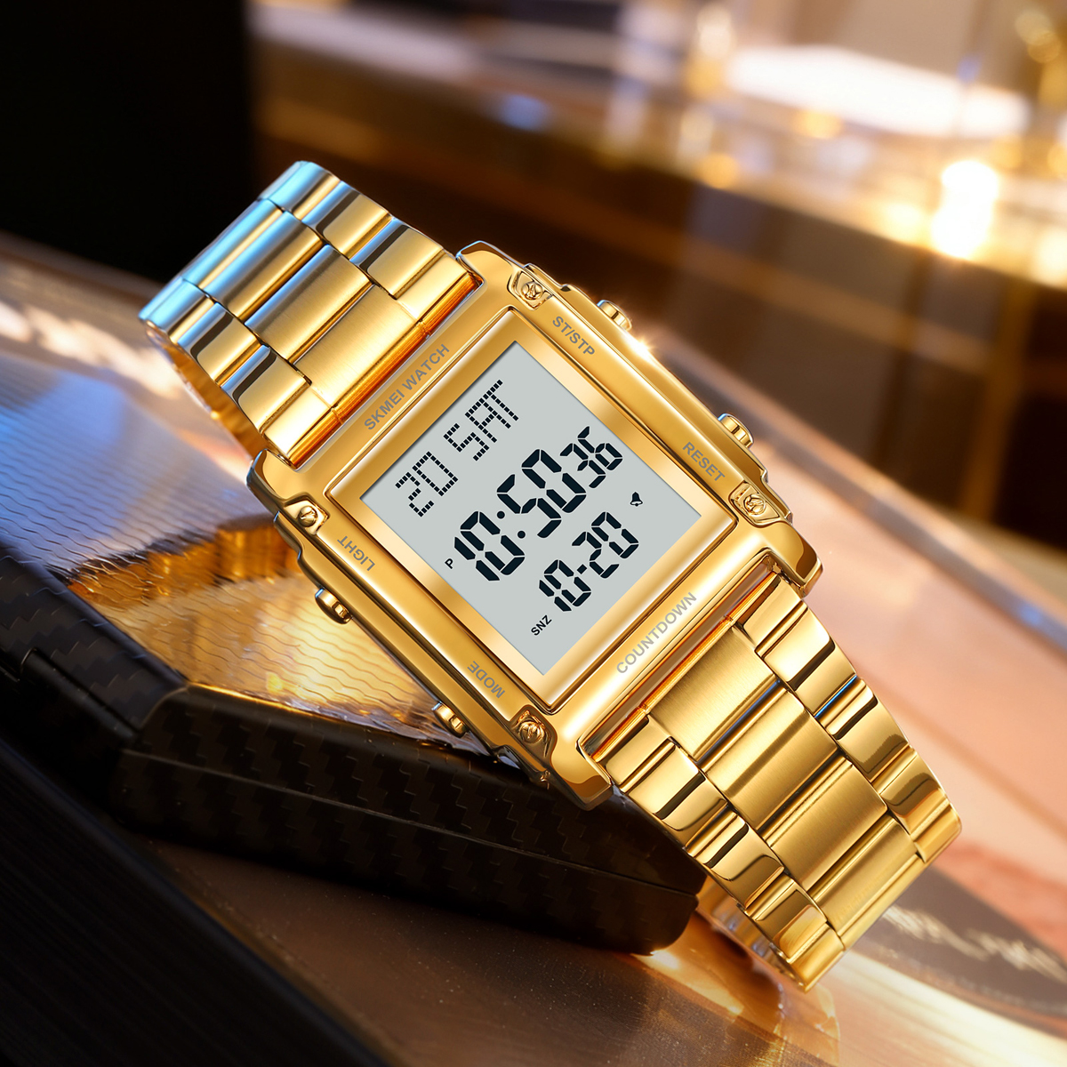 SKMEI 2366 DIGITAL WATCH STEEL STRAP