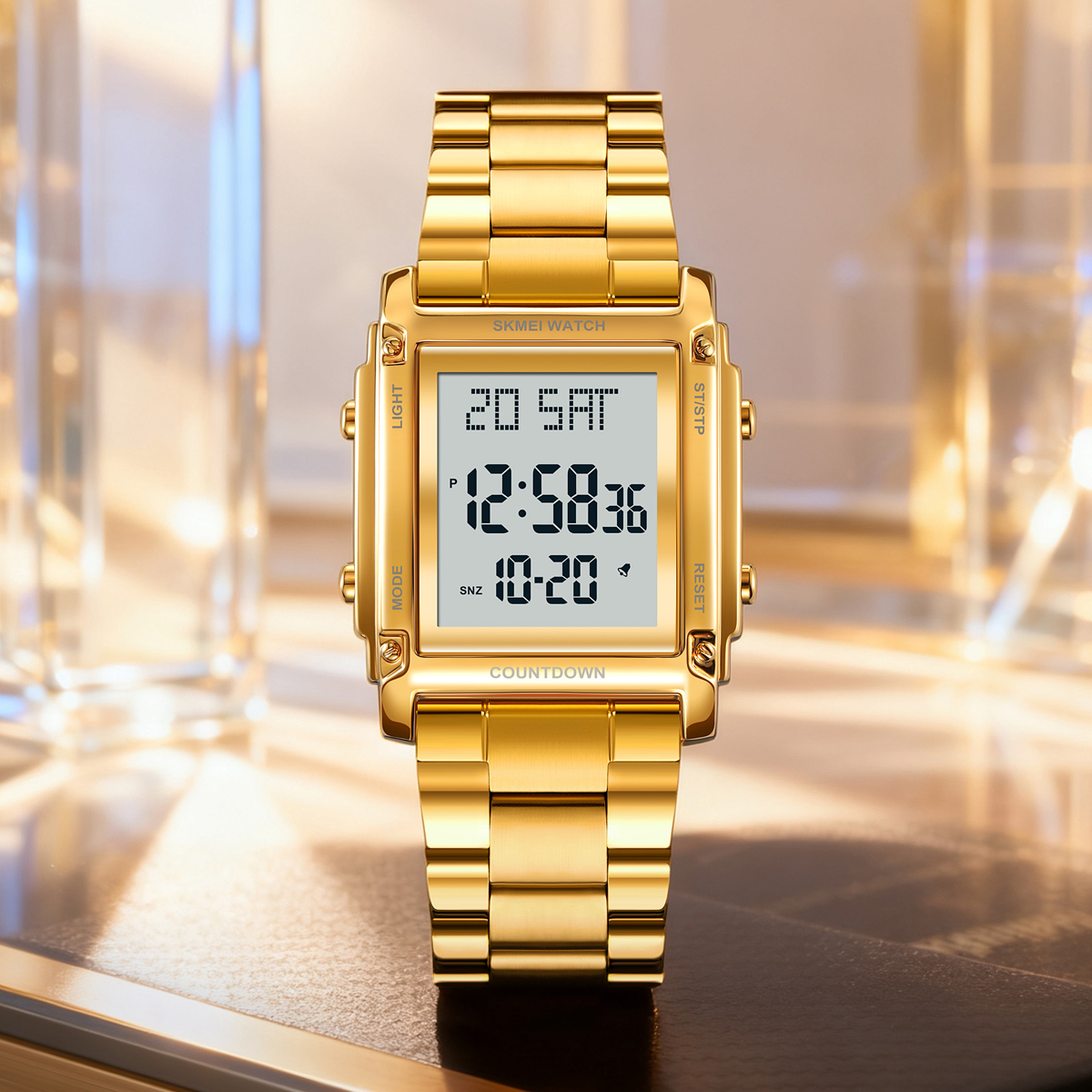 SKMEI 2366 DIGITAL WATCH STEEL STRAP