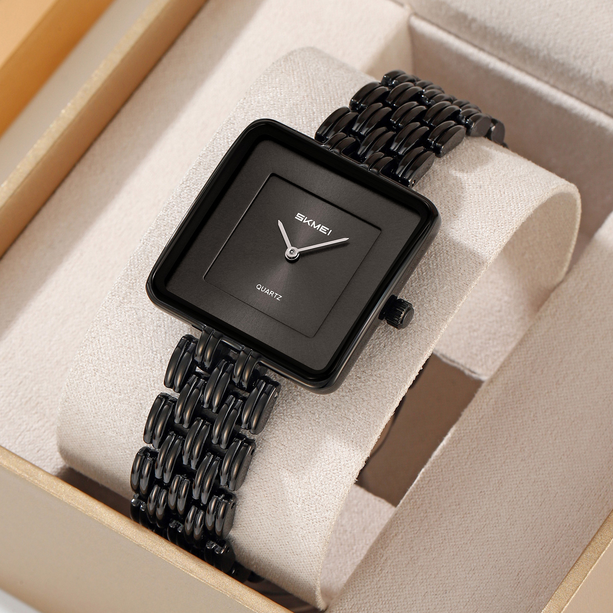 Skmei 2372 Luxury Lady Quartz Watch Customized logo Wholesale Stainless Steel Strap