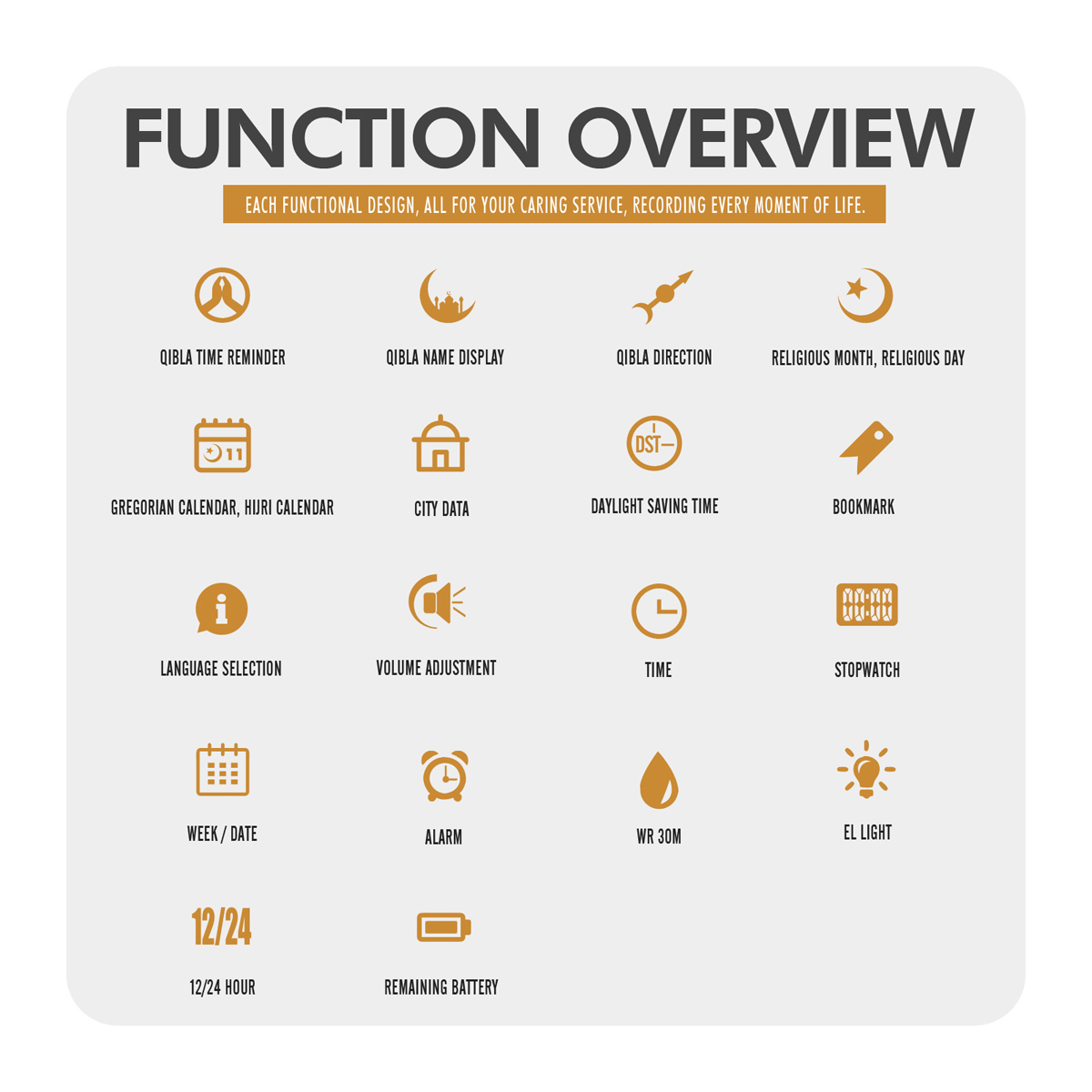 Skmei 2381 Arabic Islamic Qibla Jam Tangan Saat Wrist Watch