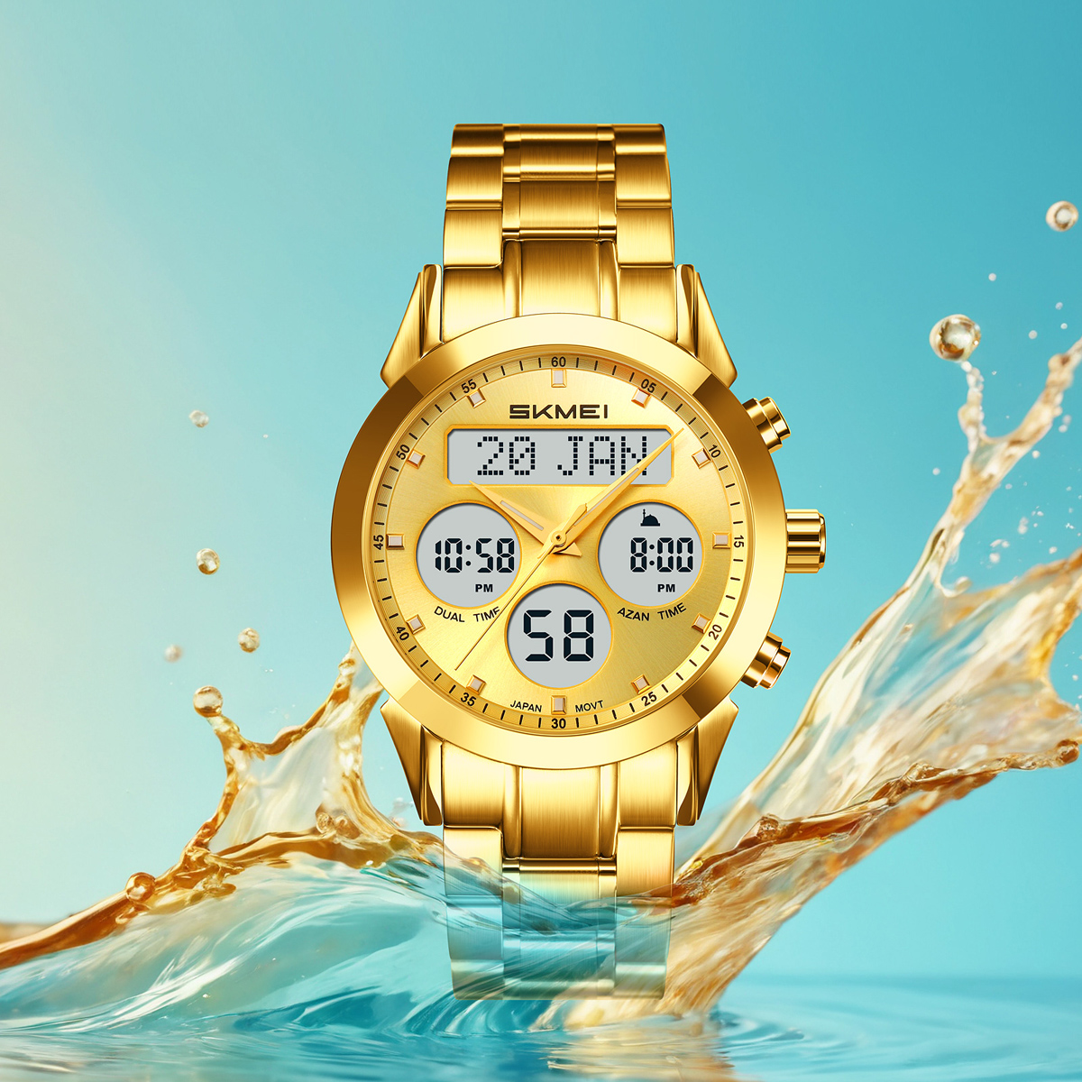 Skmei 2381 Arabic Islamic Qibla Jam Tangan Saat Wrist Watch