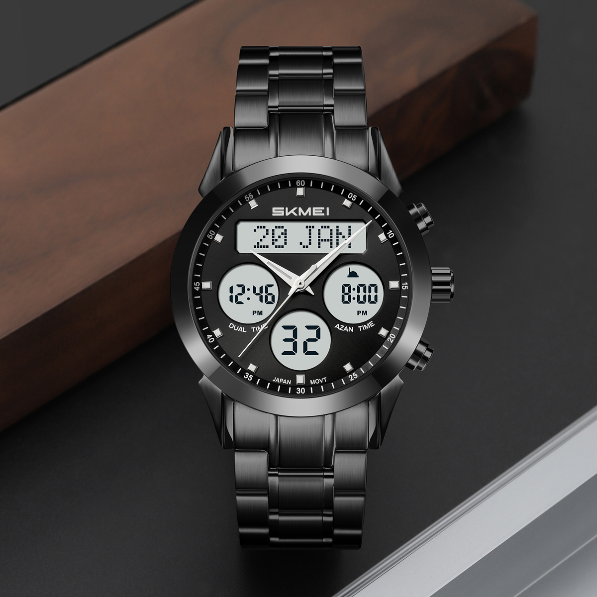 Skmei 2381 Arabic Islamic Qibla Jam Tangan Saat Wrist Watch