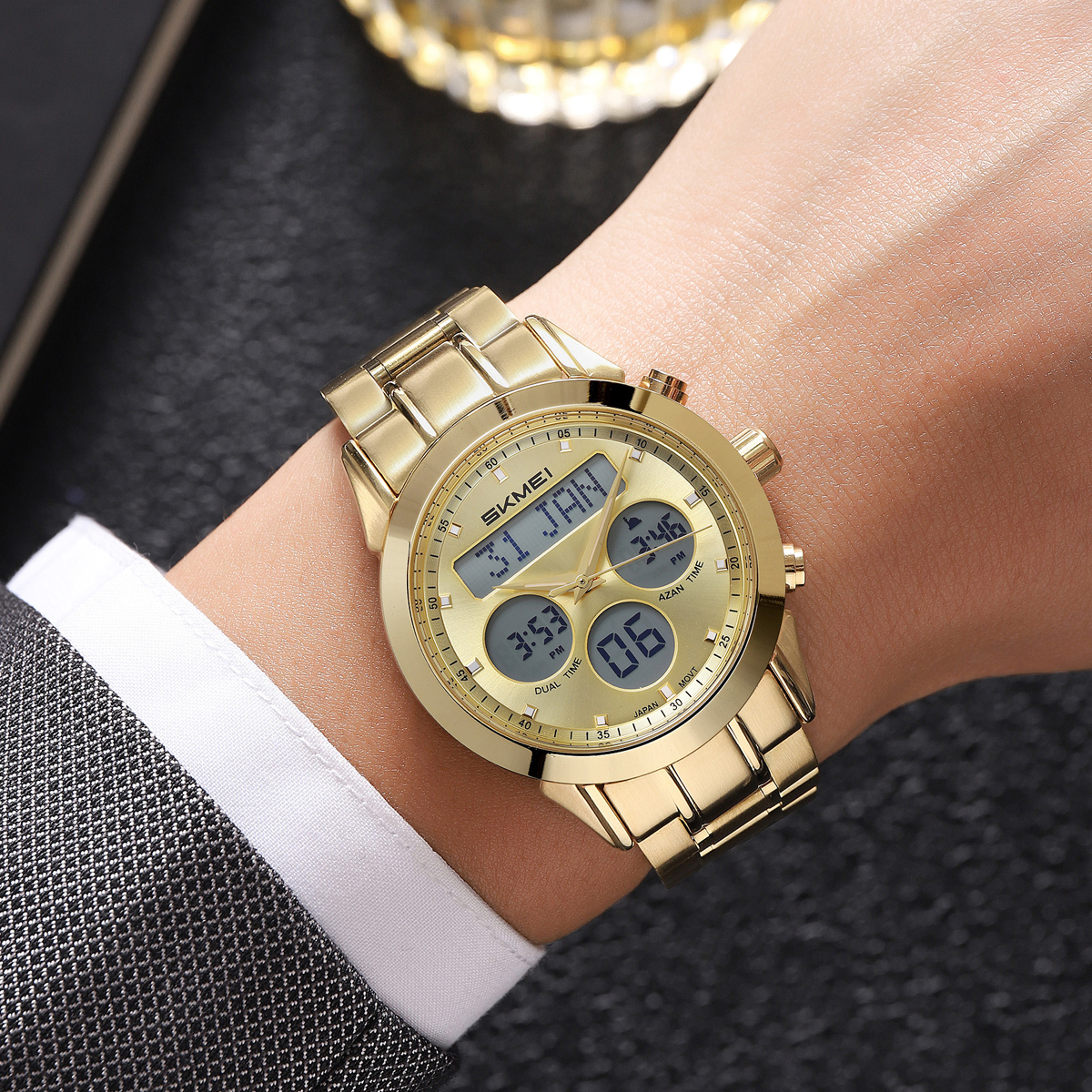 Skmei 2381 Arabic Islamic Qibla Jam Tangan Saat Wrist Watch