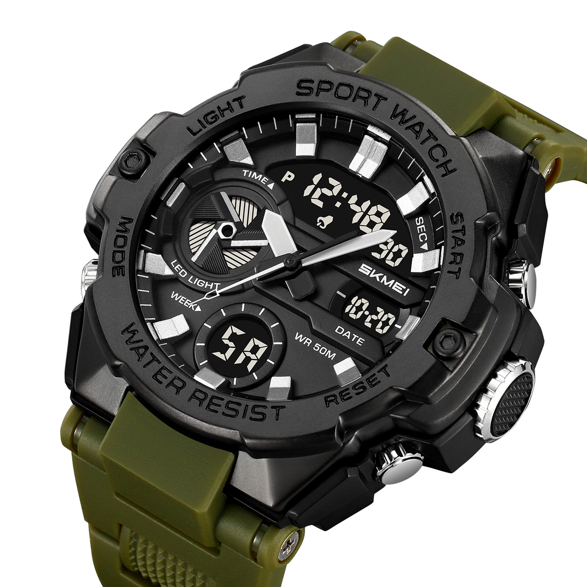 SKMEI 2383 Luxury Sports Digital & Analog Waterproof Watch for Men