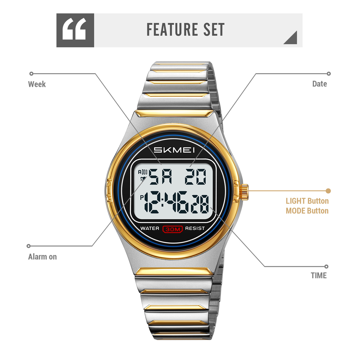 SKMEI 2385 Minimalist Sport Digital Watch 