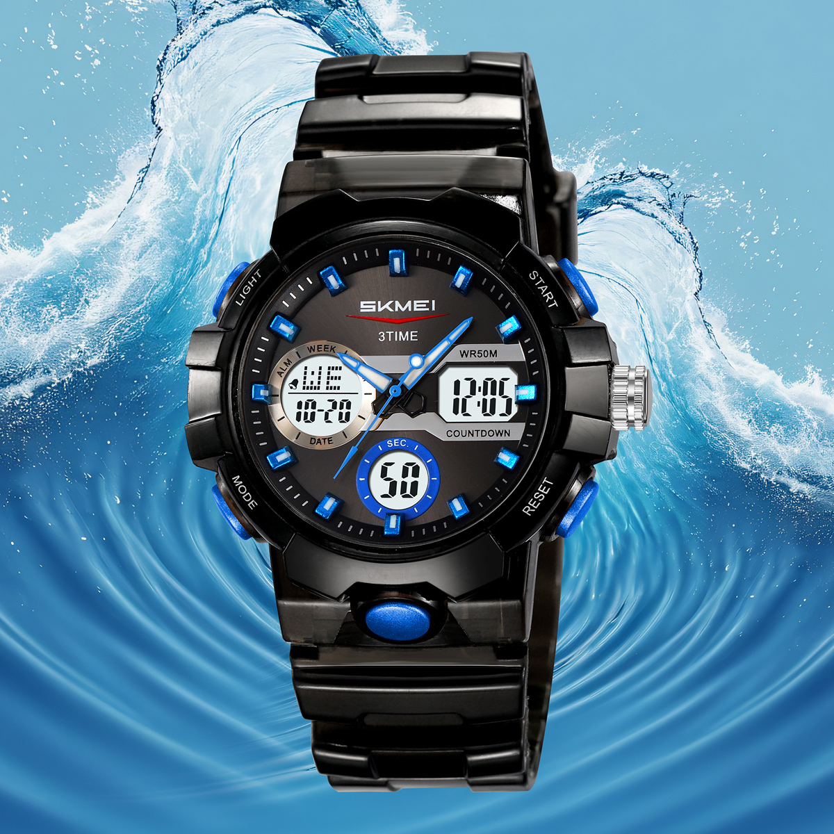 Skmei 2386 White Sport Analogue Digital Watch for Girl and Boy