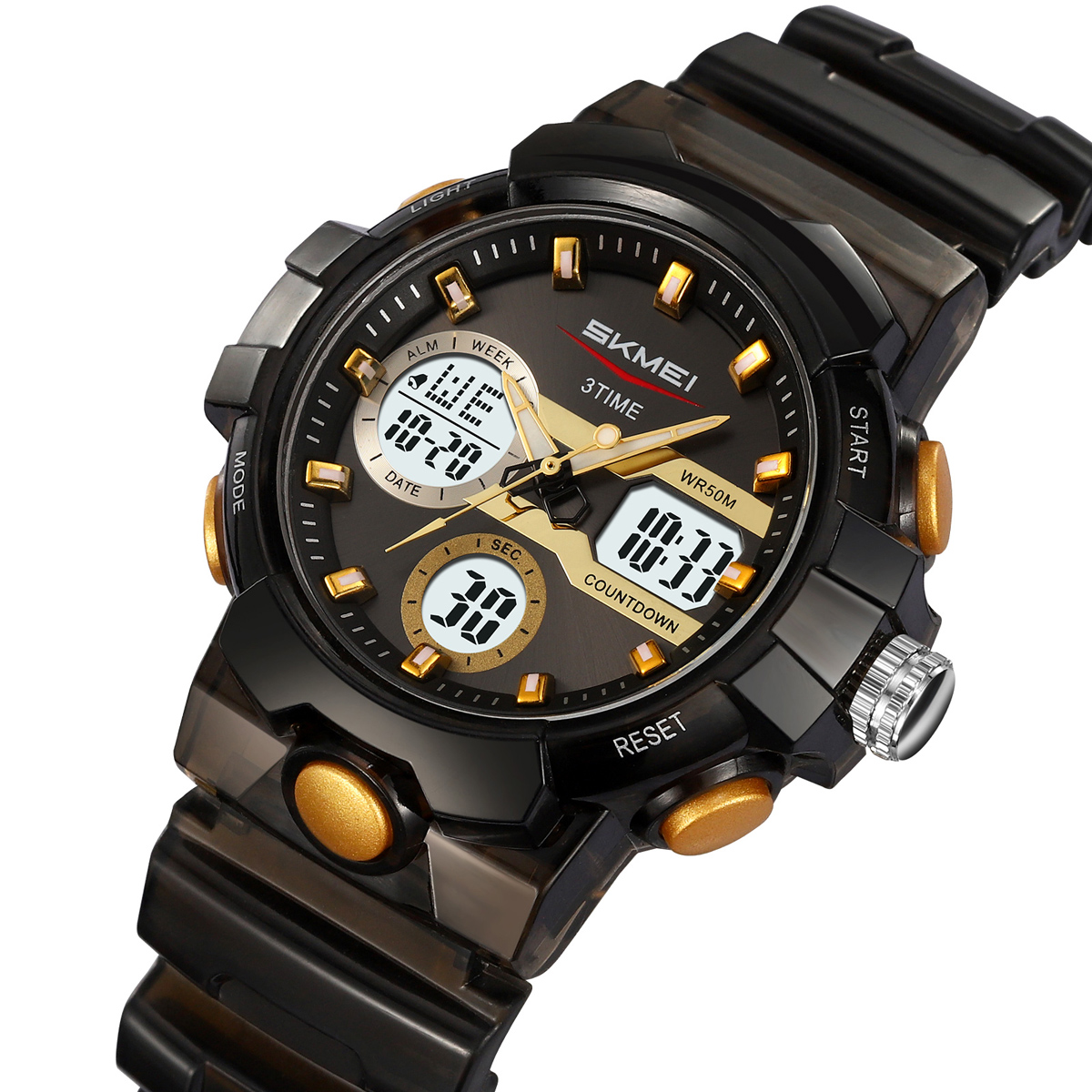 Skmei 2386 White Sport Analogue Digital Watch for Girl and Boy