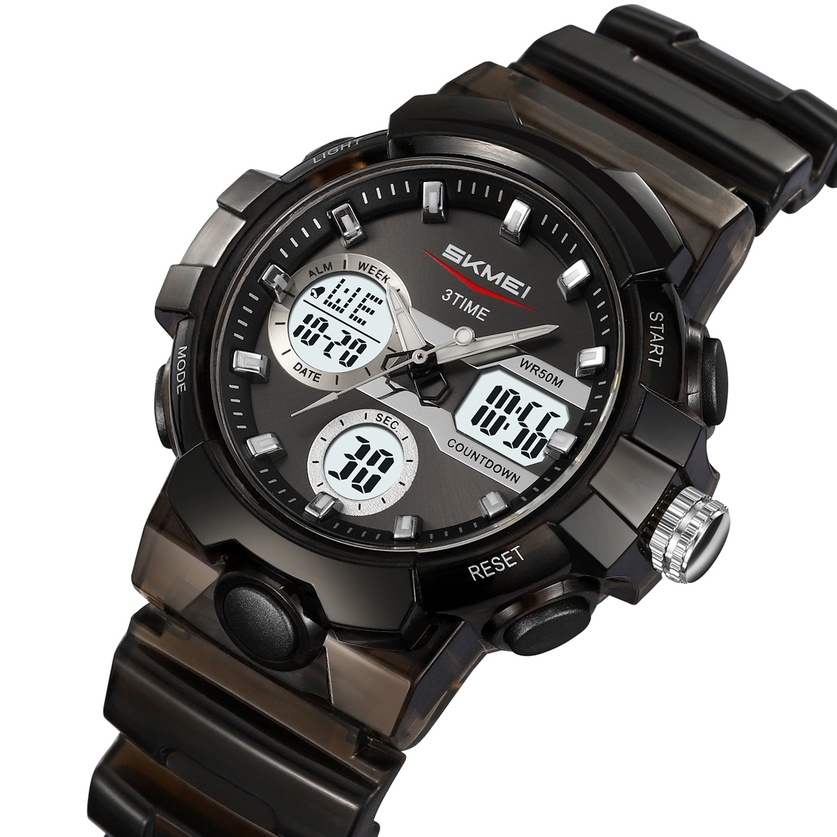 Skmei 2386 White Sport Analogue Digital Watch for Girl and Boy