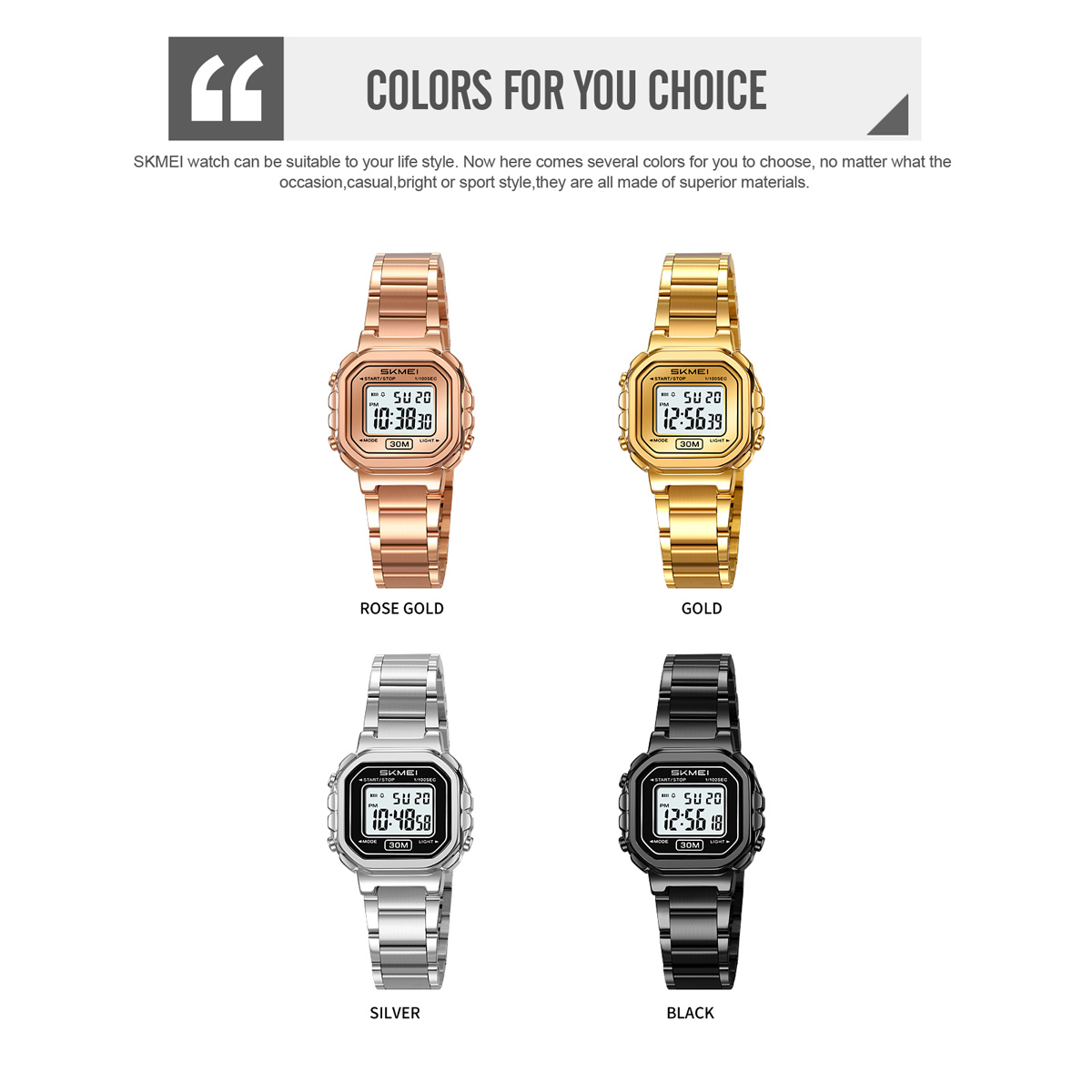 SKMEI Model 2387 Reloj Lady Digital Wrist Watch