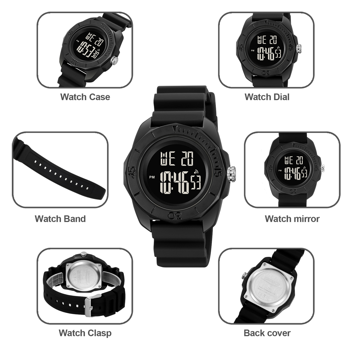 SKMEI 2394 50m Waterproof Sport Electronic Watches