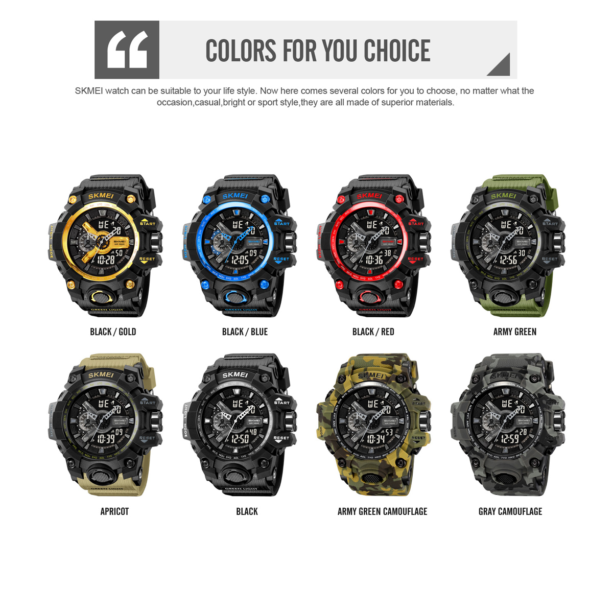 SKMEI 2396 Analog-Digital Wrist Watch