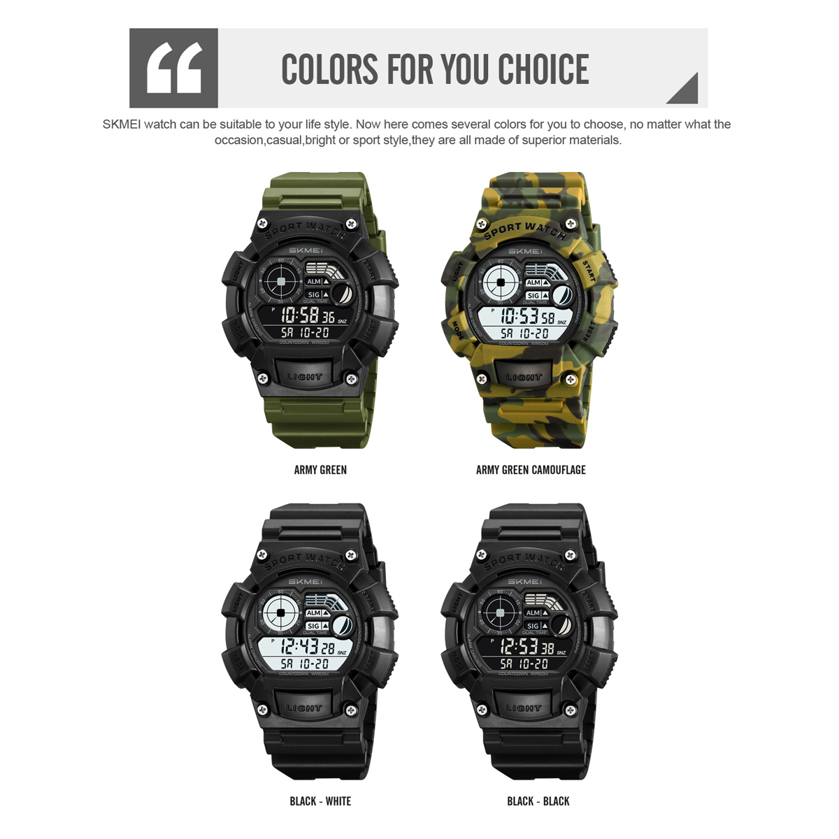 Skmei 2403 Fashion Personalized Men Digital Watch