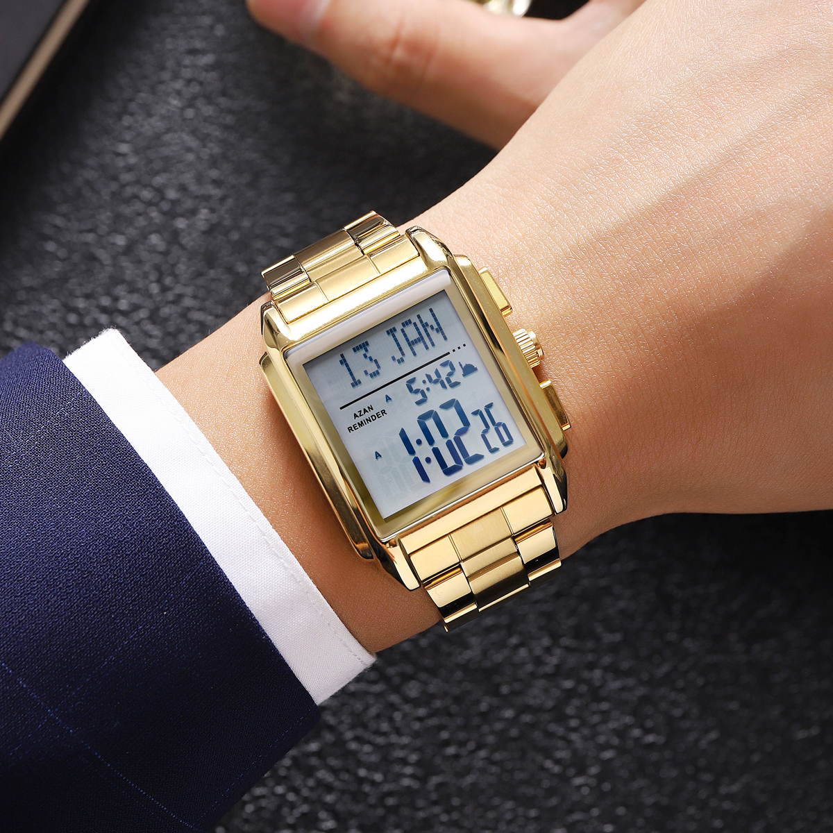 Skmei 2405 Azan Islamic Prayer Times Watch 