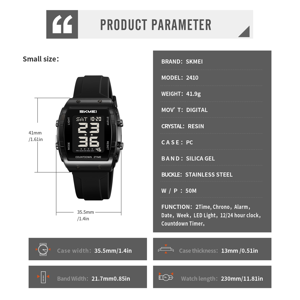 Skmei 2410 fancy custom face unisex digital watch