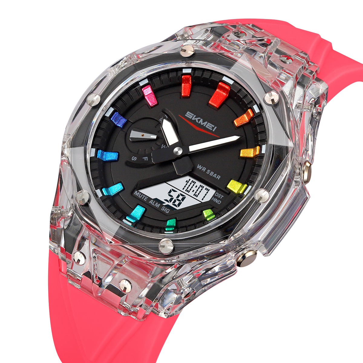 SKMEI 2411 Fashion Analog Digital Alarm Watch Wholesale 