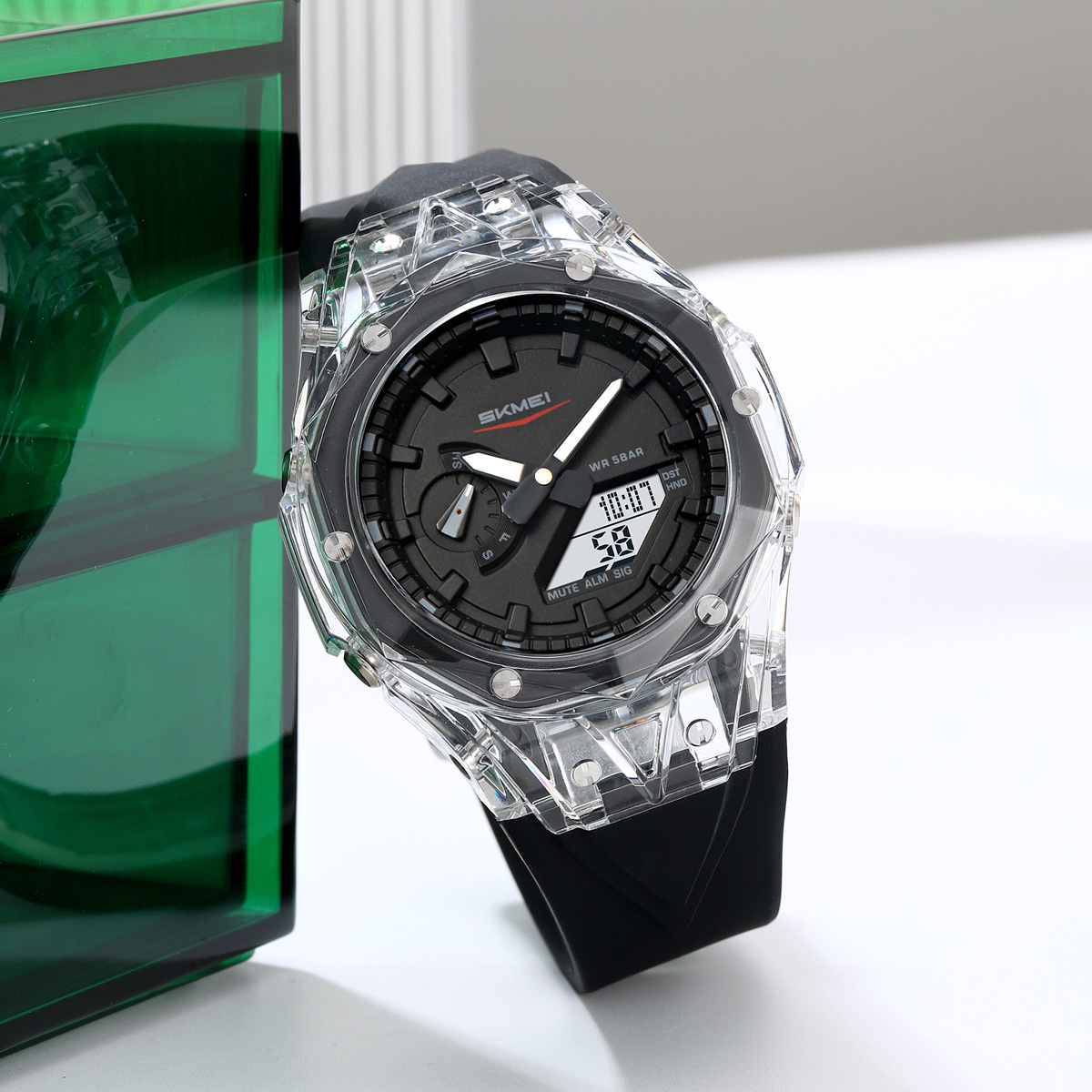 SKMEI 2411 Fashion Analog Digital Alarm Watch Wholesale 