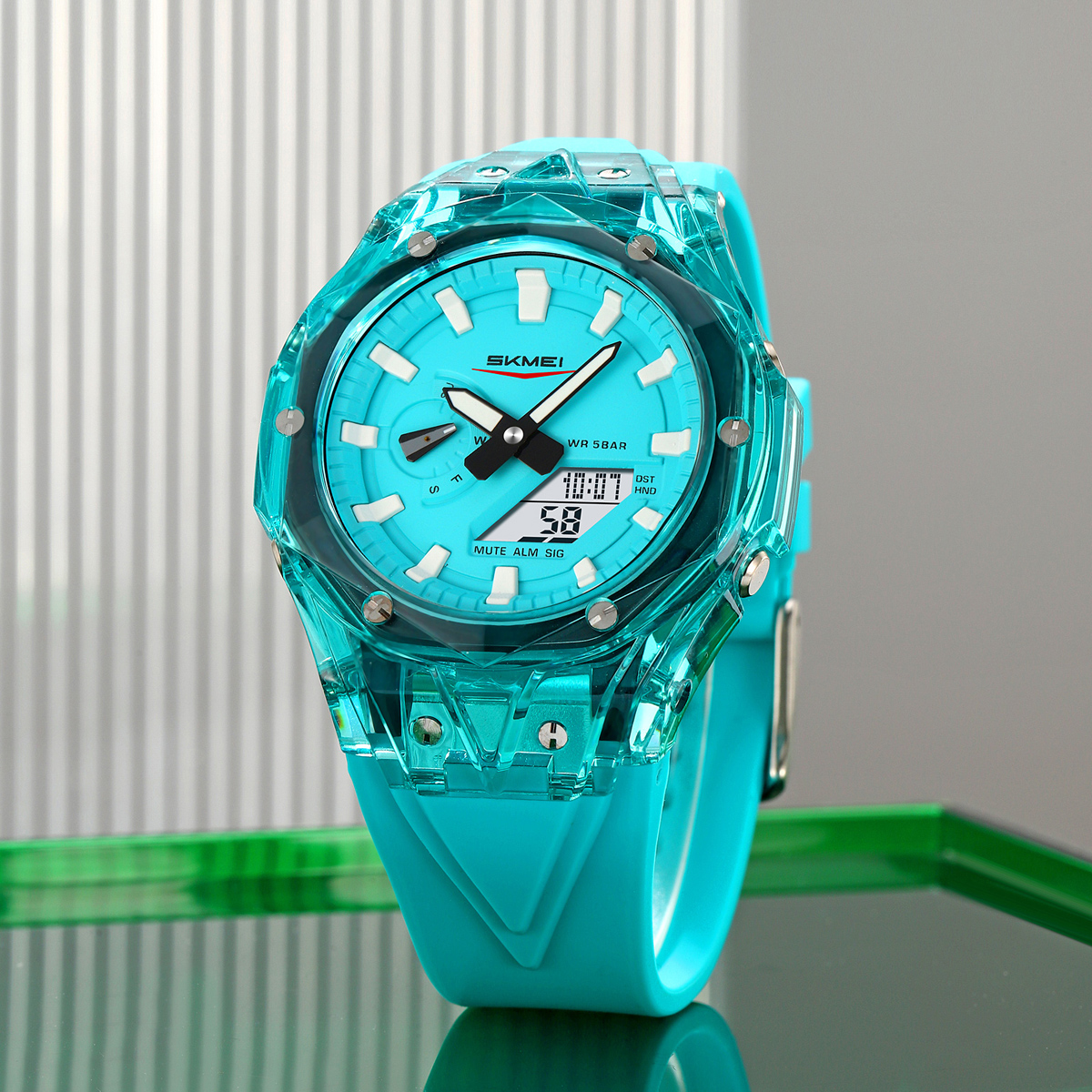 SKMEI 2411 Fashion Analog Digital Alarm Watch Wholesale 