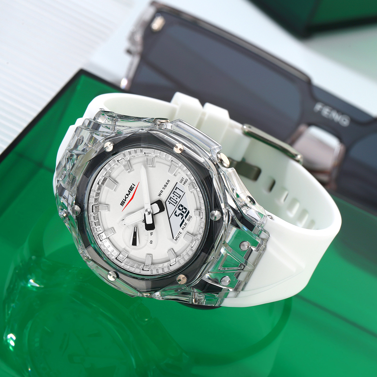 SKMEI 2411 Fashion Analog Digital Alarm Watch Wholesale 