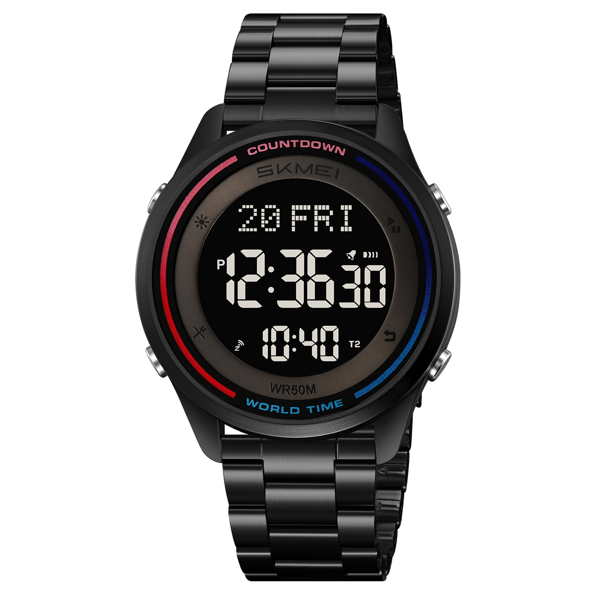 SKMEI 2412 World Time Minimalist Digital Watch