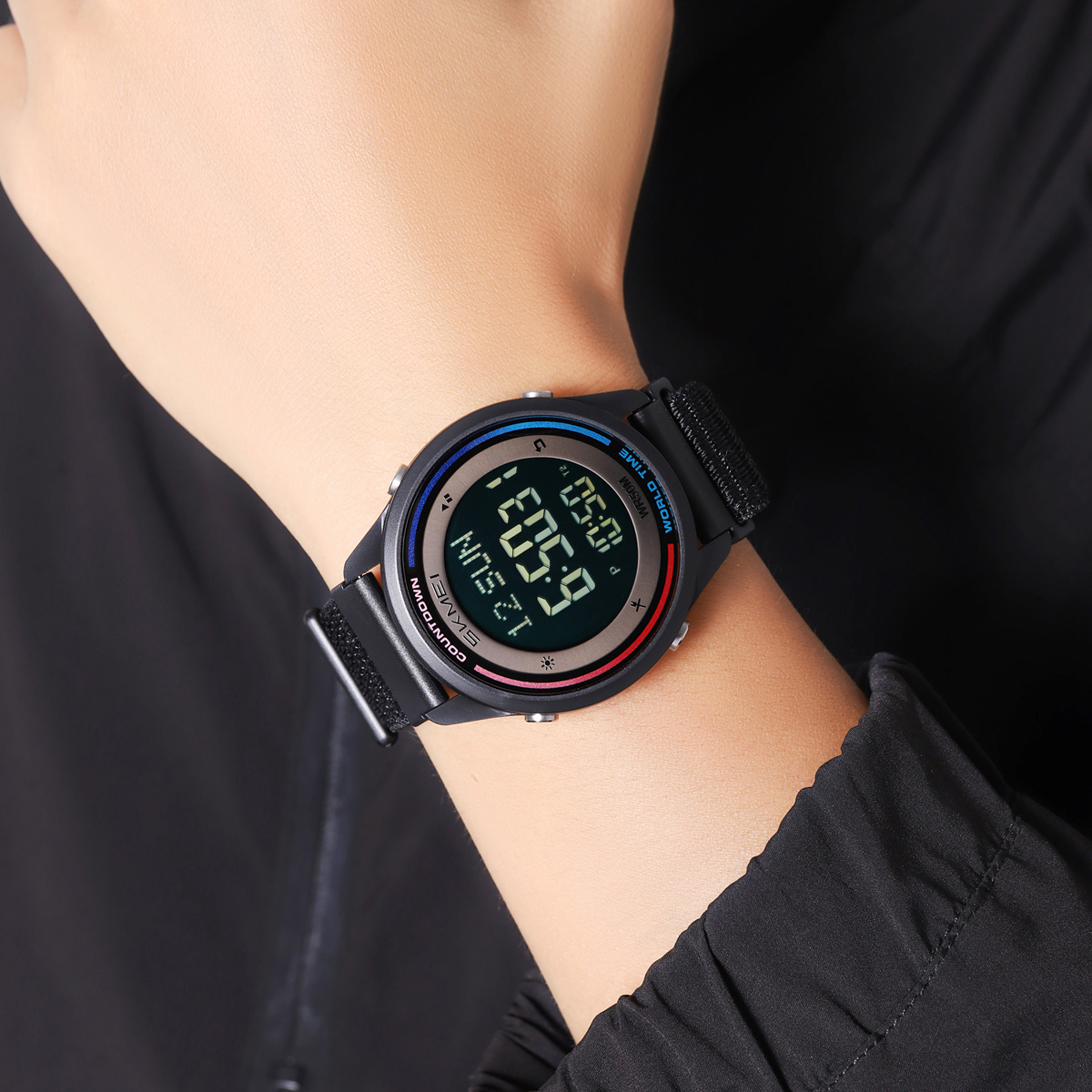 SKMEI 2412 World Time Minimalist Digital Watch