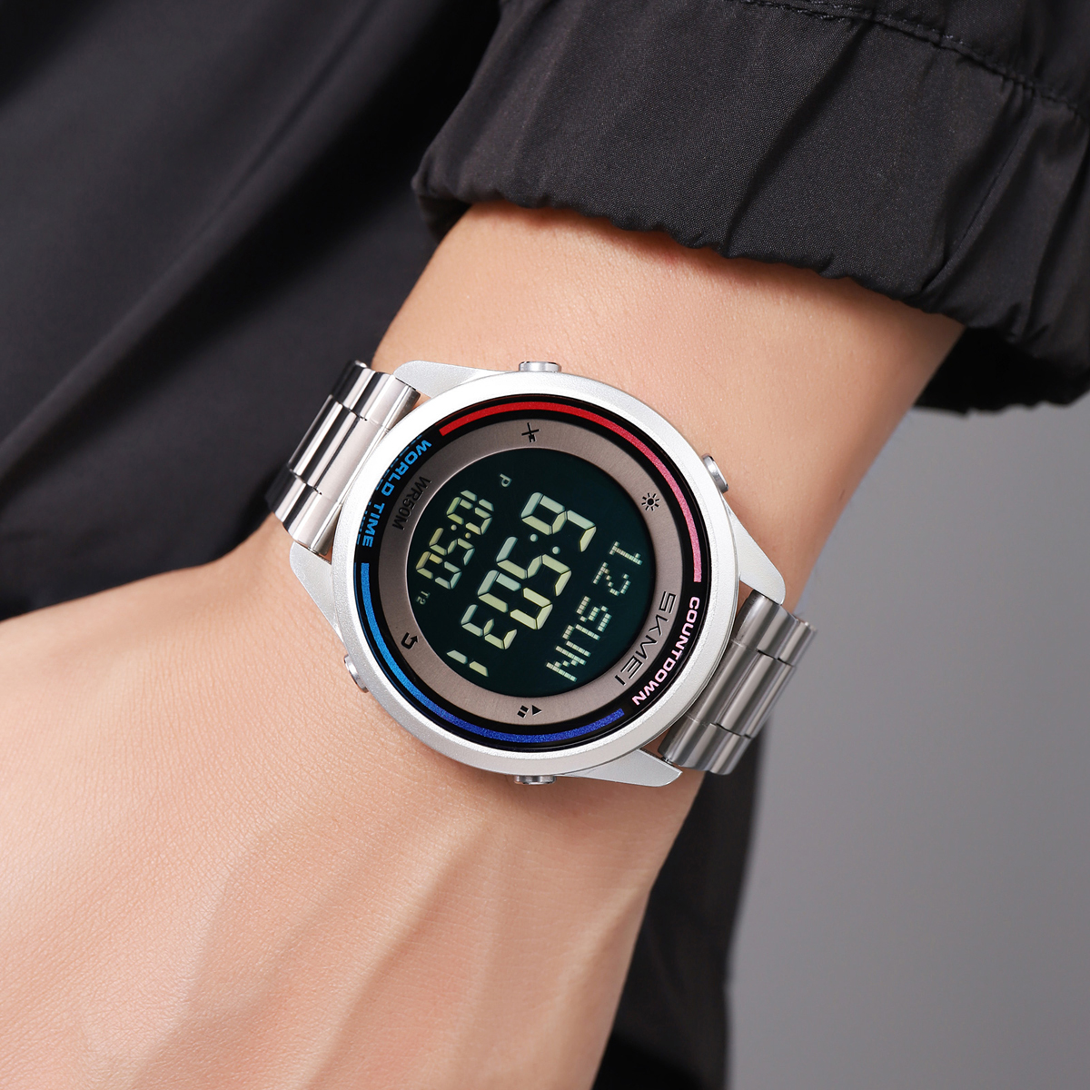 SKMEI 2412 World Time Minimalist Digital Watch