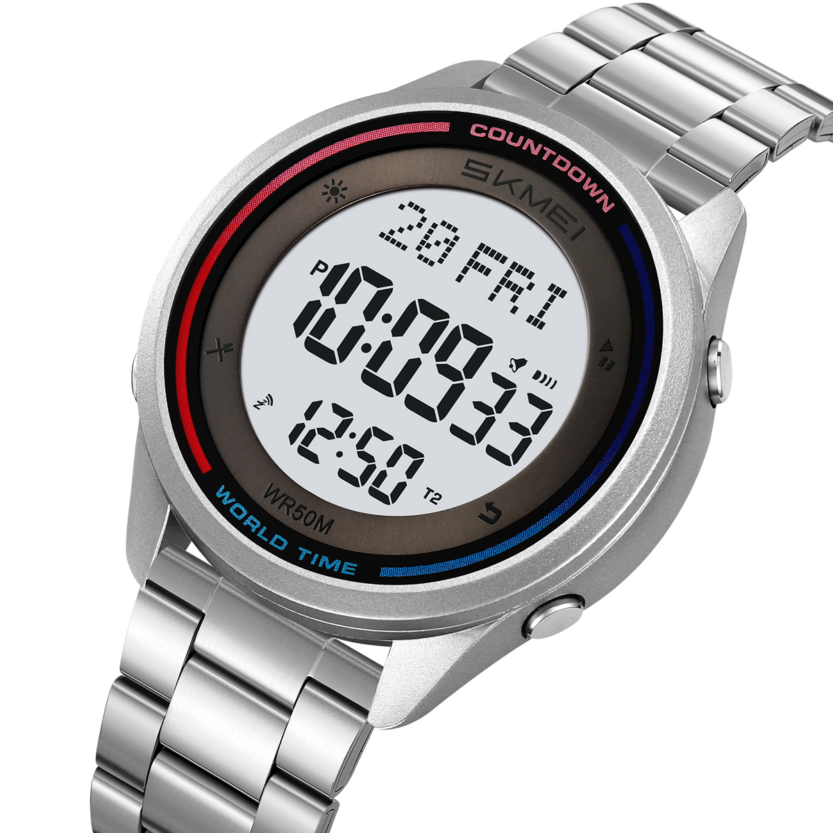 SKMEI 2412 World Time Minimalist Digital Watch