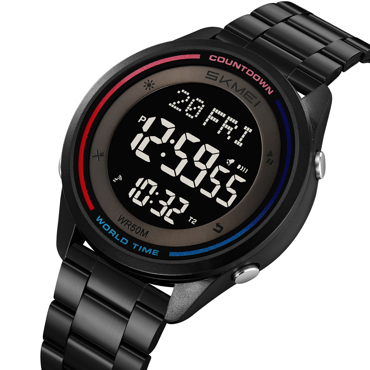 SKMEI 2412 World Time Minimalist Digital Watch