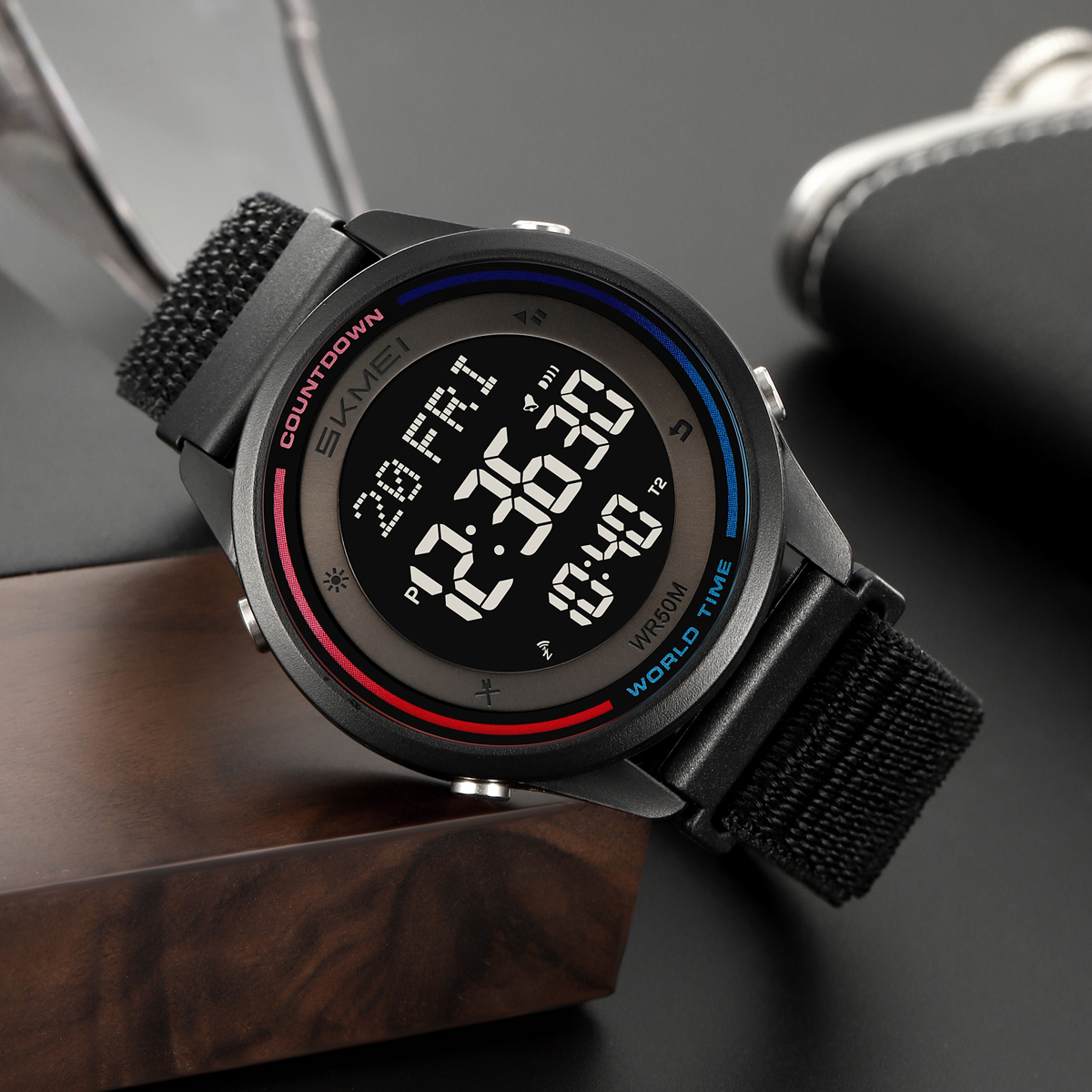 SKMEI 2412 World Time Minimalist Digital Watch