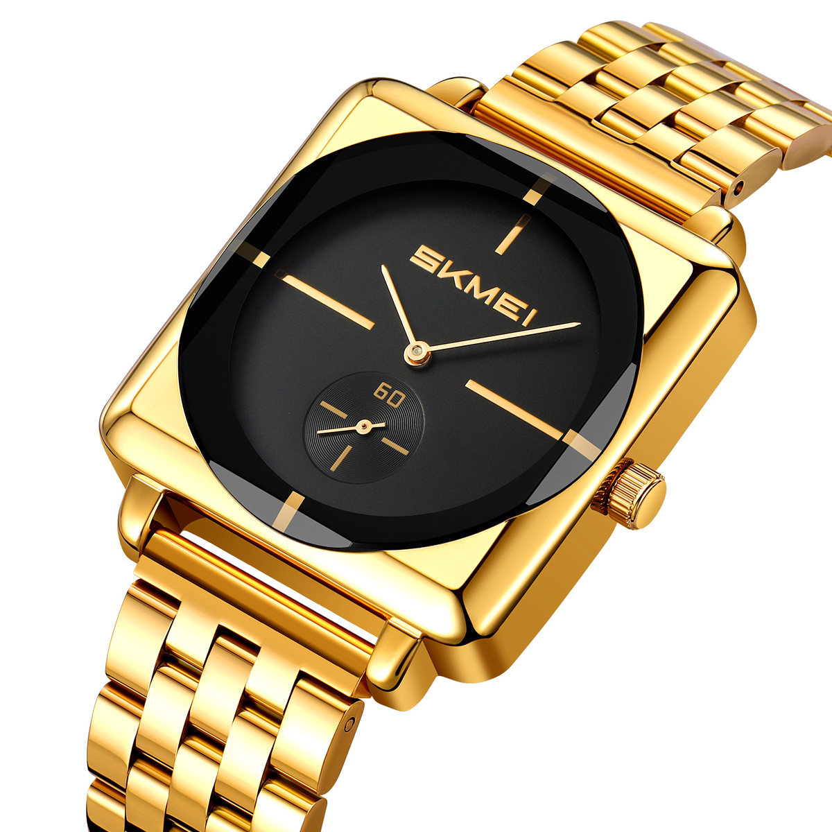 SKMEI factory 2413 stainless steel square face analog quartz wrist watches