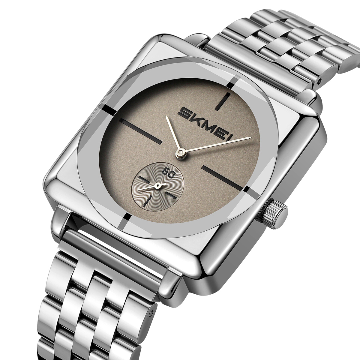 SKMEI factory 2413 stainless steel square face analog quartz wrist watches