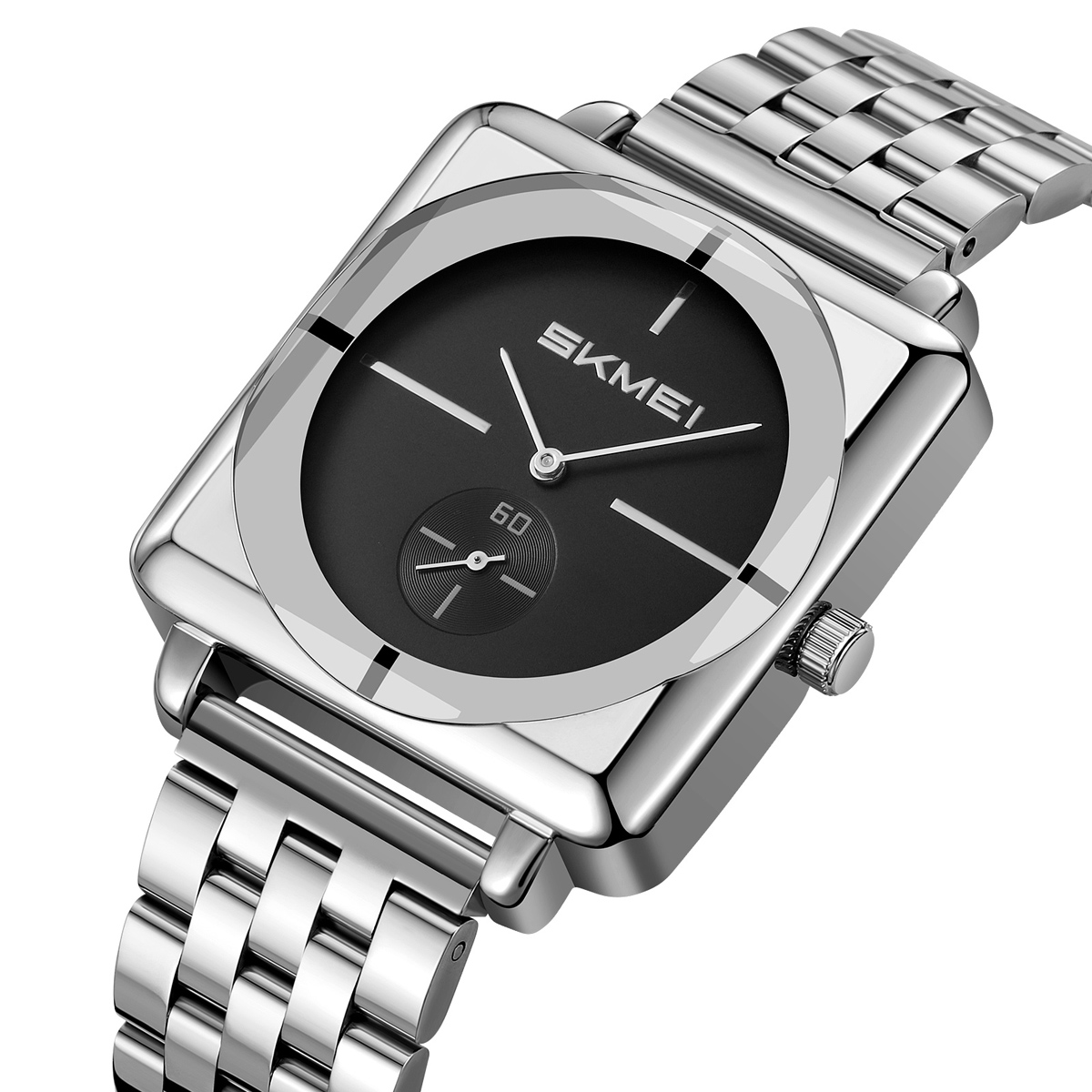 SKMEI factory 2413 stainless steel square face analog quartz wrist watches