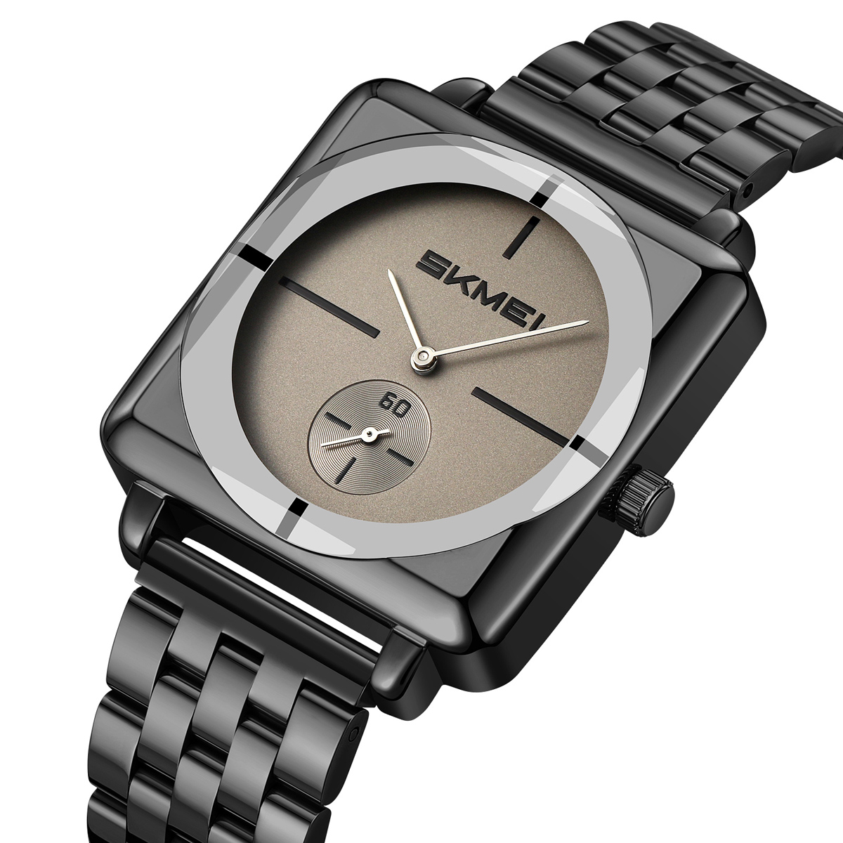 SKMEI factory 2413 stainless steel square face analog quartz wrist watches