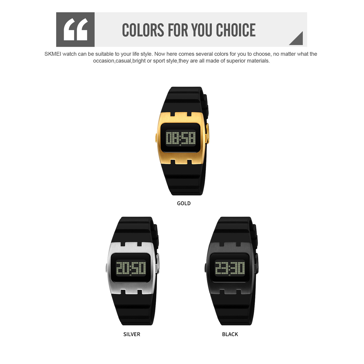 SKMEI 2415 Men Alarm Date Led Electronic Multifunction Watch