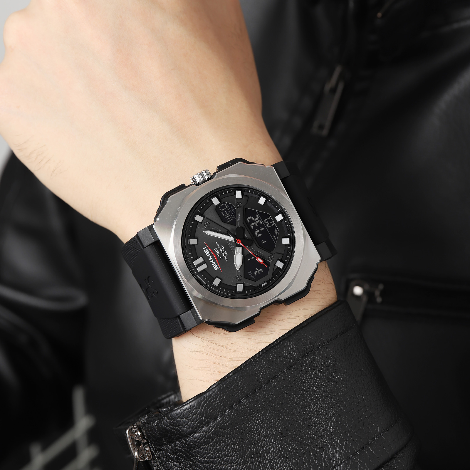 SKMEI 2418 Watch Waterproof Mens Analog Digital Electronic 