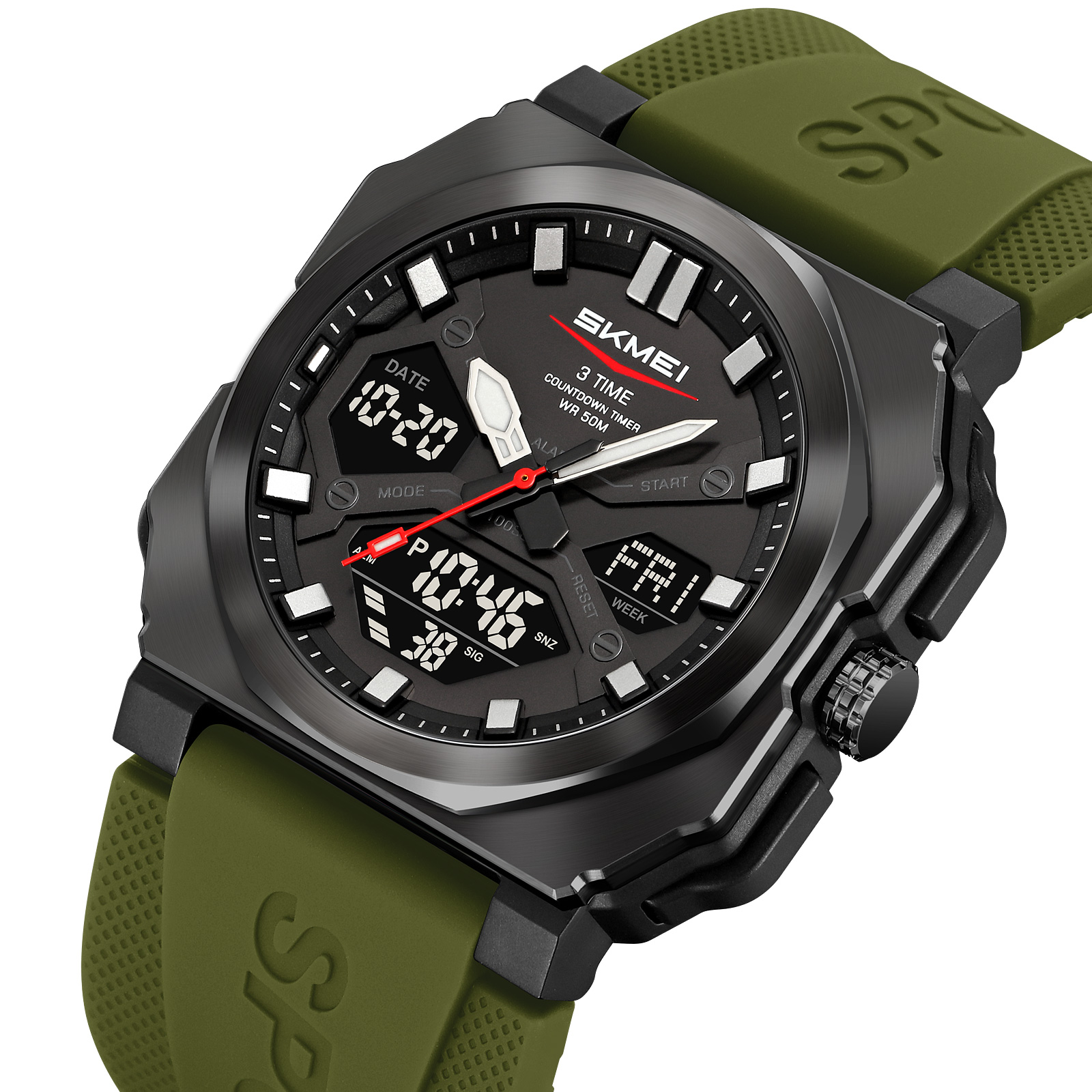 SKMEI 2418 Watch Waterproof Mens Analog Digital Electronic 