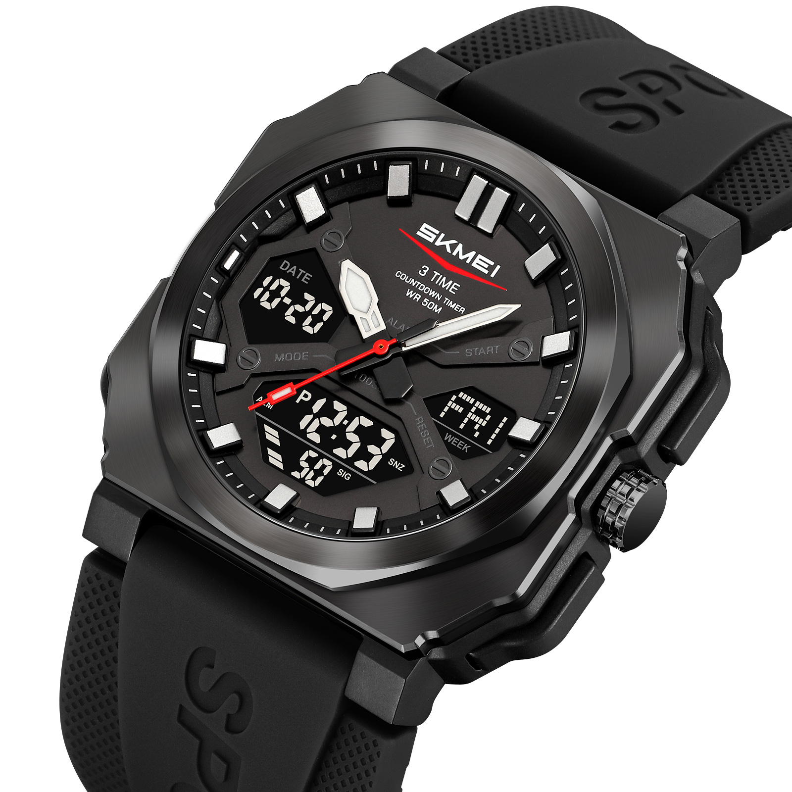 SKMEI 2418 Watch Waterproof Mens Analog Digital Electronic 