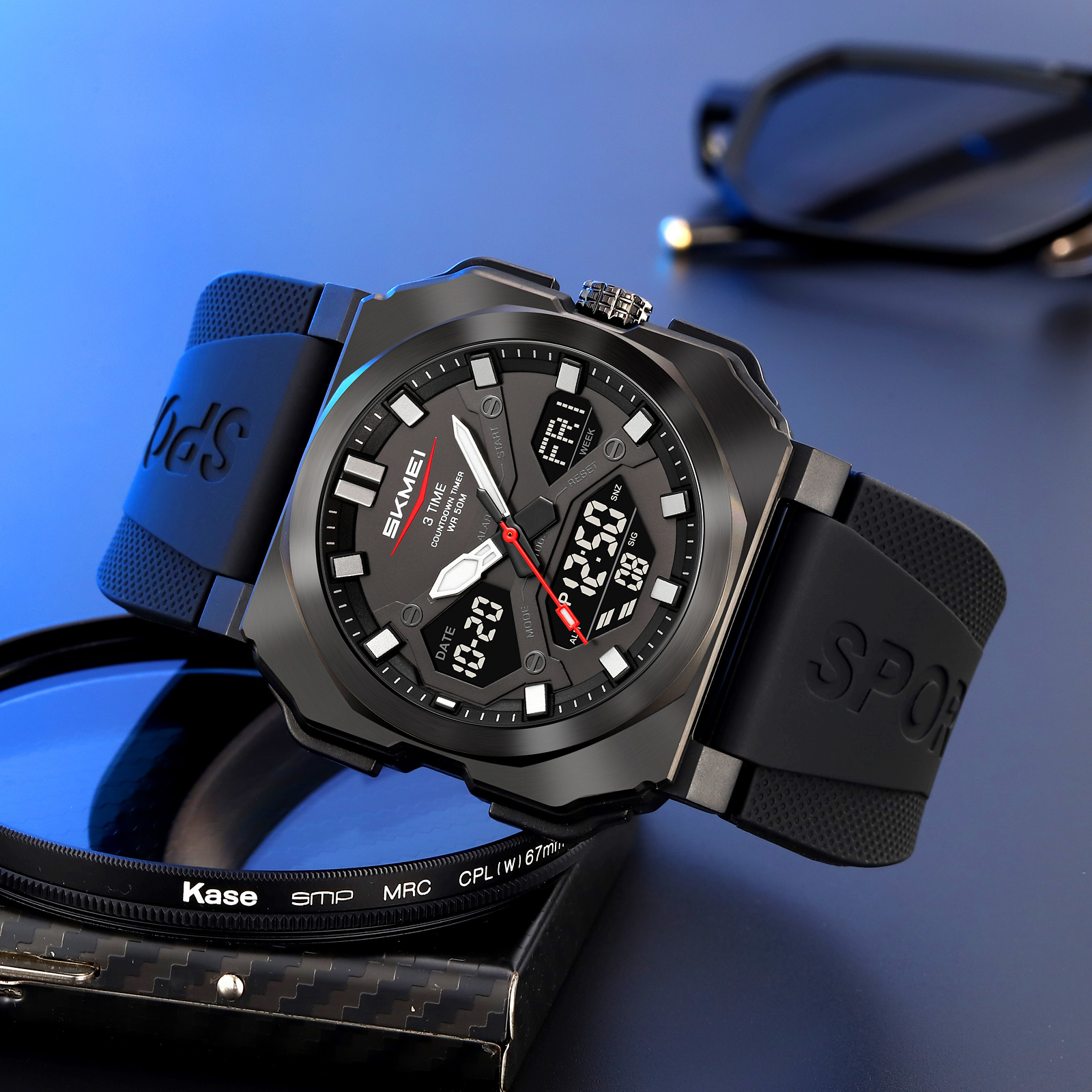 SKMEI 2418 Watch Waterproof Mens Analog Digital Electronic 