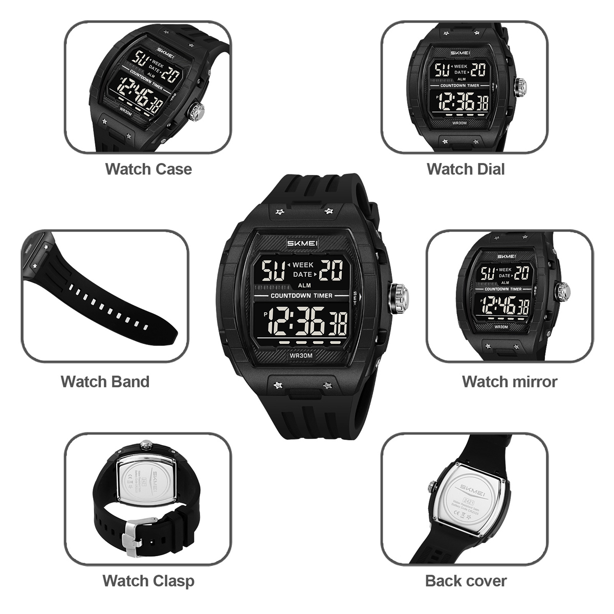 Skmei 2421 new arrival make custom man digital watch